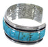 Turquoise Inlay Sterling Silver Cuff Bracelet EX41616